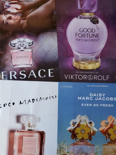 magazines with perfume samples.